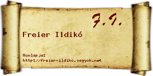 Freier Ildikó névjegykártya