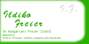 ildiko freier business card